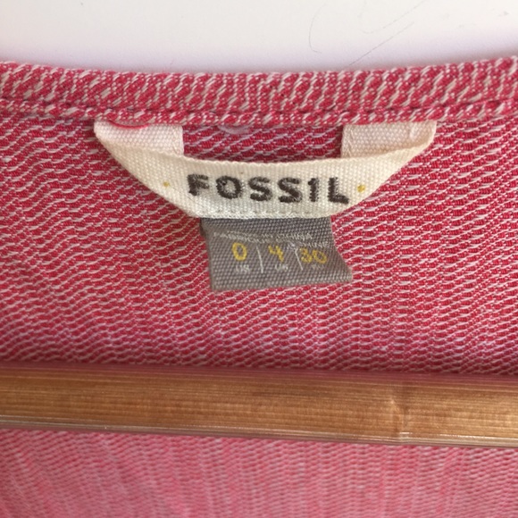 Fossil Pink Jumper Denim Pocket Dress Sleeveless - Picture 3 of 4